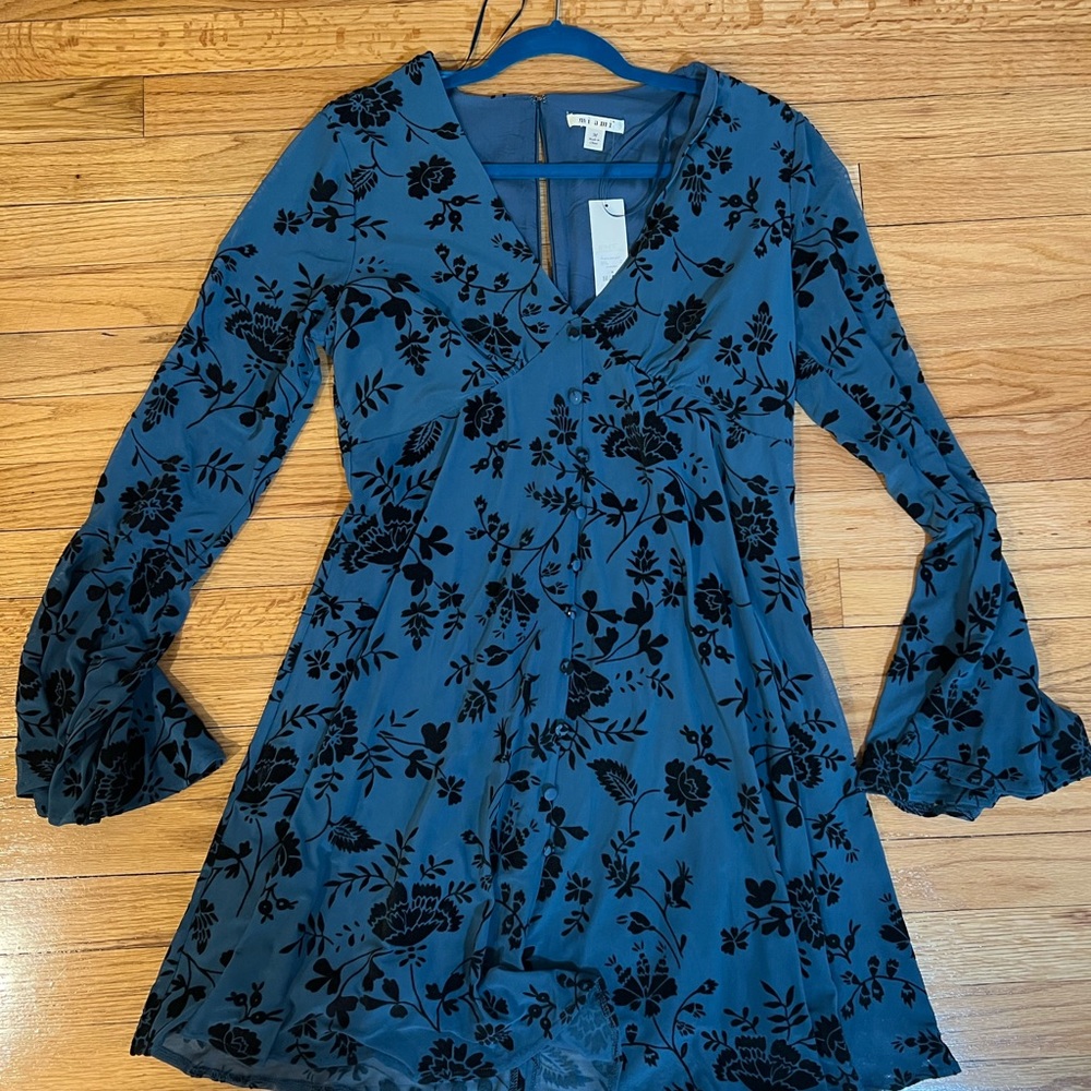 Blue floral dress